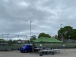 Army coronavirus testing site at Albert Park Salford